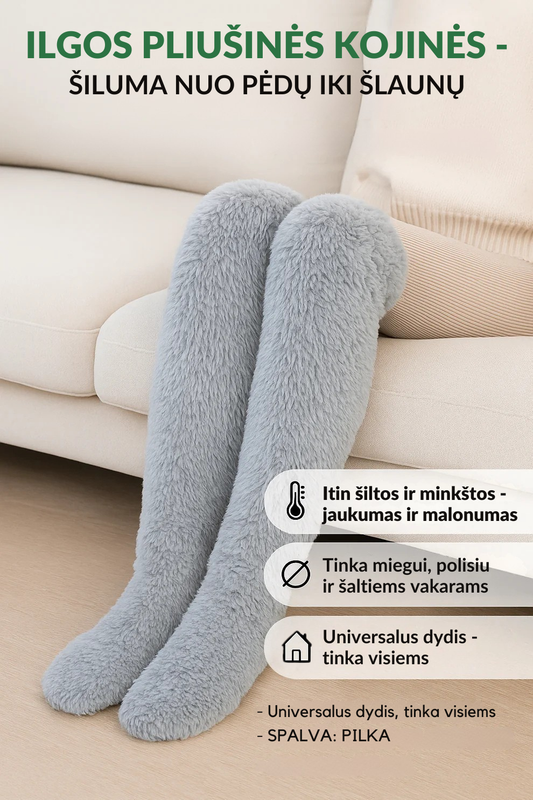 Ilgos šilumą sulaikančios kojinės – jaukumas ir komfortas visam kūnui