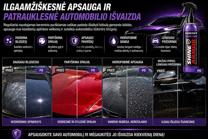Purškiamas keraminis automobilio vaškas – blizgesys, apsauga ir mažiau nešvarumų vienu purškimu