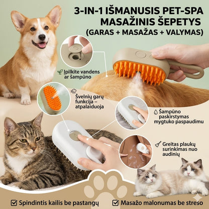 Išmanusis garinis šepetys augintiniams