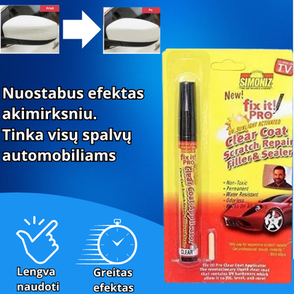 Pieštukas automobilių įbrėžimams šalinti (tinka visų spalvų automobiliams)