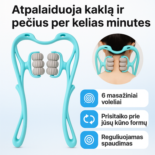 Kaklo ir pečių masažuoklis – greita įtampą mažinanti pagalba