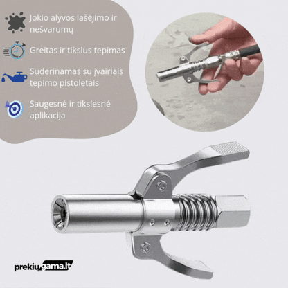 Alyvos užpildymo antgalis tepimo pistoletui