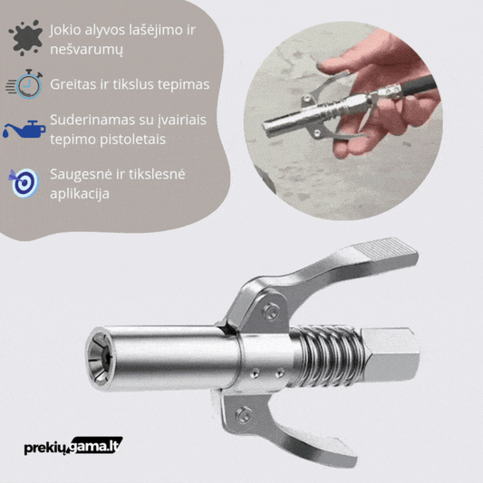 Alyvos užpildymo antgalis tepimo pistoletui