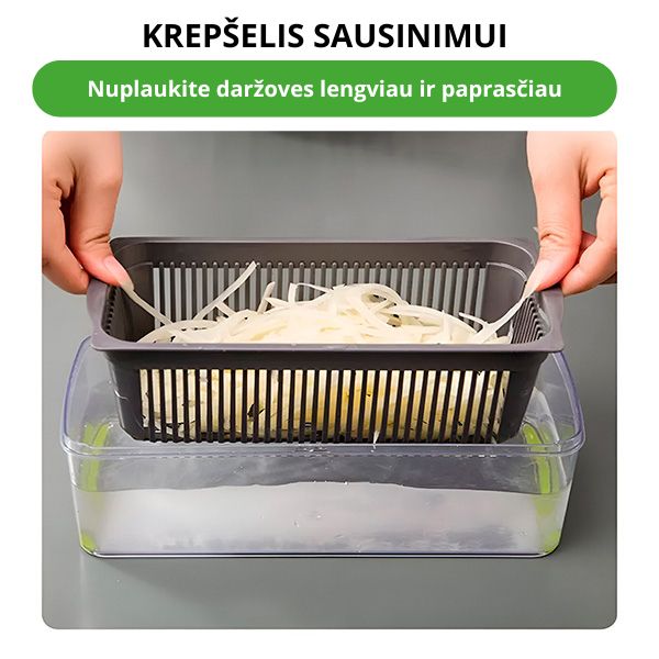 Daržovių pjaustyklė ir smulkintuvas 12-viename