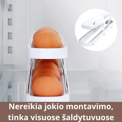 Automatinė kiaušinių laikymo lentynėlė – tvarka šaldytuve ir patogus paėmimas be vargo