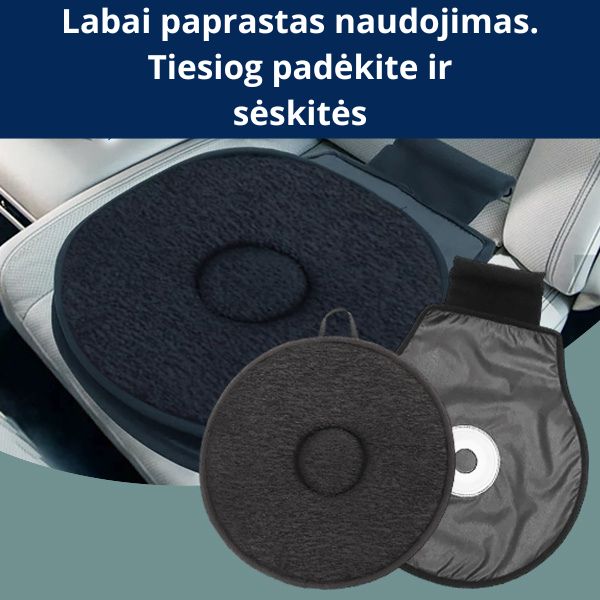Sėdynės pagalvėlė – lengvas atsisėdimas ir atsistojimas be skausmo