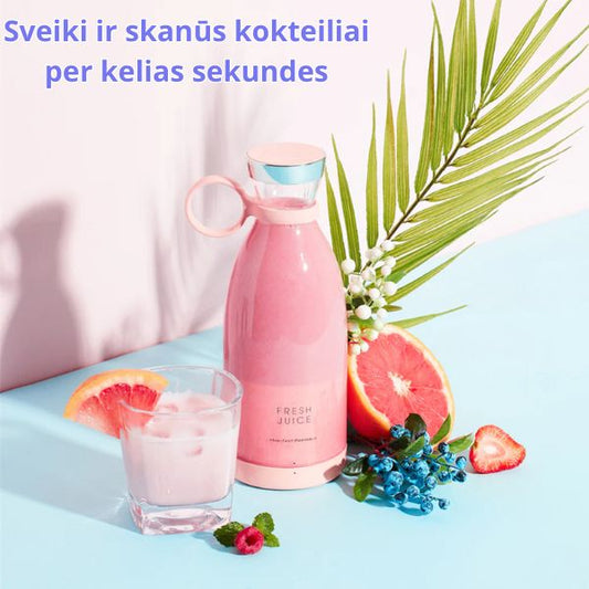 Nešiojamas kokteilių plaktuvas – jūsų sveiki gėrimai visada su jumis!