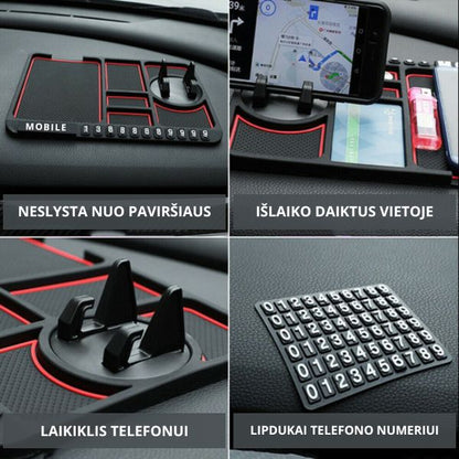 Automobiliui skirtas neslystantis kilimėlis 4-viename