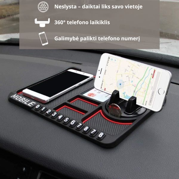 Automobiliui skirtas neslystantis kilimėlis 4-viename