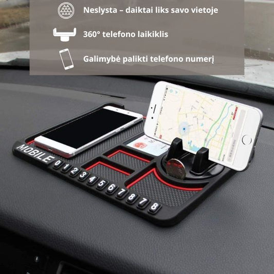 Automobiliui skirtas neslystantis kilimėlis 4-viename