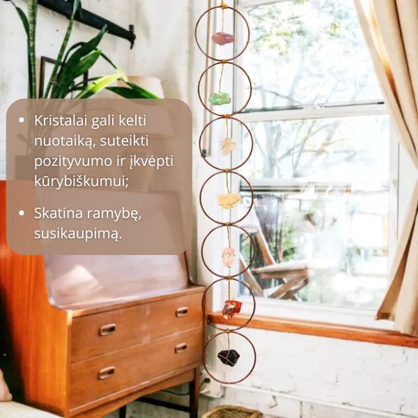 Chakrų dekoracija su natūraliais kristalais – harmonija Jūsų namams ir sielai