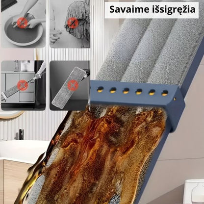 Šluota su savaiminiu išsigręžimu + 2 šluostės dovanų
