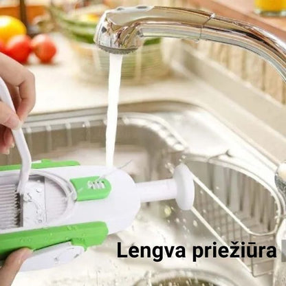 Universalus daržovių ir vaisių pjaustytuvas – greitas ir tolygus pjaustymas be vargo