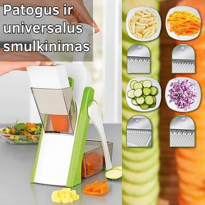 Universalus daržovių ir vaisių pjaustytuvas – greitas ir tolygus pjaustymas be vargo