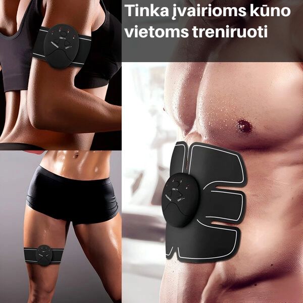 Elektrinis raumenų stimuliatorius kūno formavimui – degink riebalus ir stiprink raumenis be pastangų