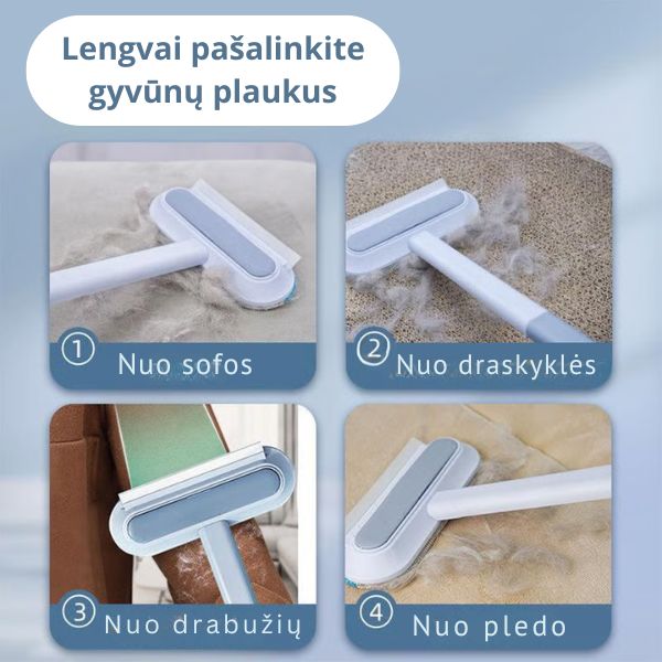 Universalus valymo šepetys su prailginamu kotu