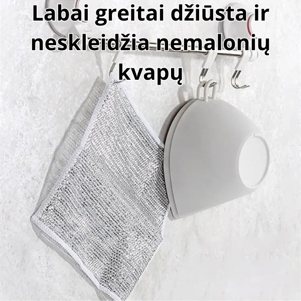 Daugkartinės universalios vielinės šluostės, pakuotėje 3 vienetai
