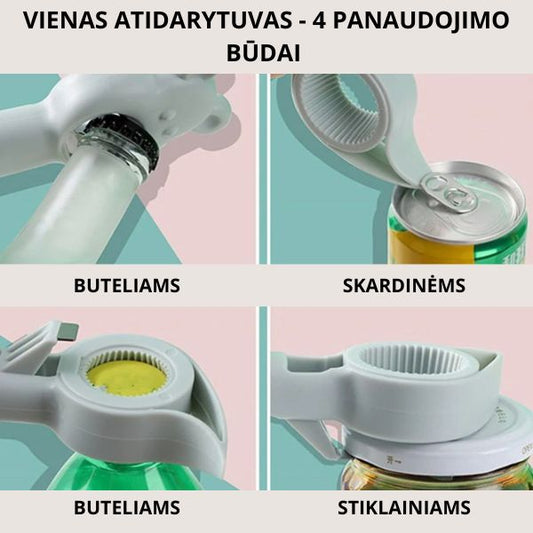 Multifunkcinis Atidarytuvas Buteliams ir Stiklainiams