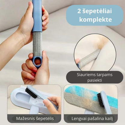 Universalus valymo šepetys su prailginamu kotu