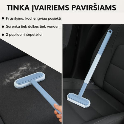 Universalus valymo šepetys su prailginamu kotu