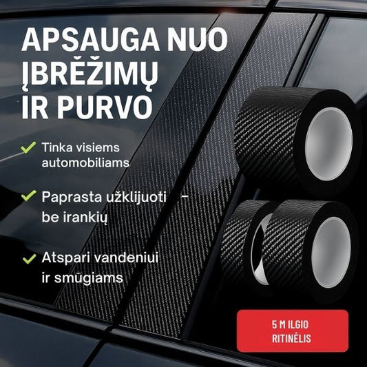Apsauginė lipni plėvelė automobiliui – veiksminga apsauga nuo įbrėžimų ir purvo (5 m. ilgio)