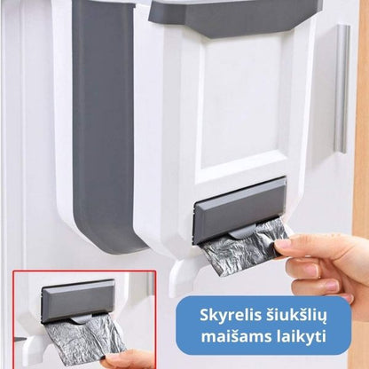 Sulankstoma kabinama šiukšliadėžė – švara virtuvėje be pastangų