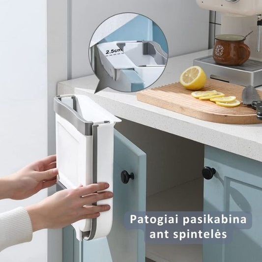 Sulankstoma kabinama šiukšliadėžė – švara virtuvėje be pastangų