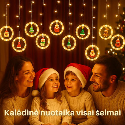 Kalėdiniai LED žiedai su figūrėlėmis (3 m) – magiškas šventinis spindesys jūsų namams
