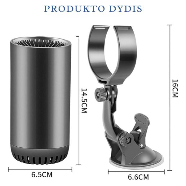 Automobilio stiklo šildytuvas su 360° laikikliu – akimirksniu pašalina rasą ir šaltį