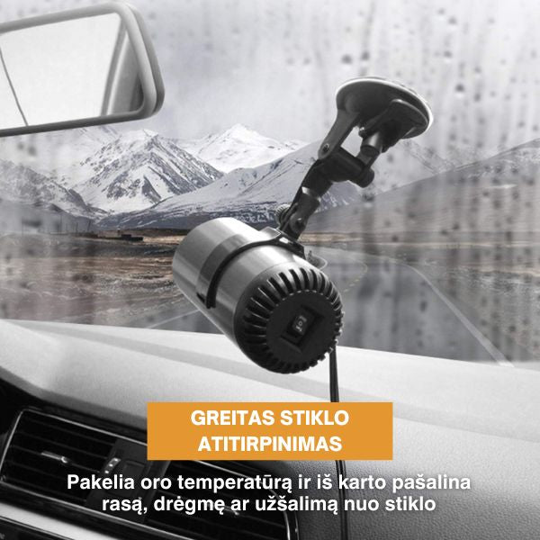 Automobilio stiklo šildytuvas su 360° laikikliu – akimirksniu pašalina rasą ir šaltį