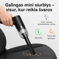 Galingas belaidis dulkių siurblys 3-viename – automobiliui ir namams