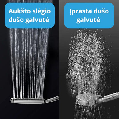 Aukšto slėgio dušo galvutė – intensyvi srovė, SPA pojūtis namuose