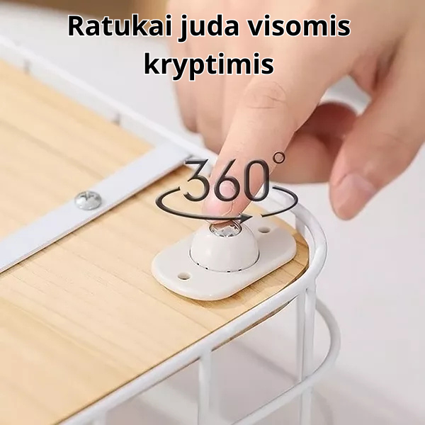 Savaime prilimpantys ratukai baldams (pakuotėje yra 4 vienetai)