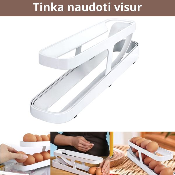 Automatinė kiaušinių laikymo lentynėlė – tvarka šaldytuve ir patogus paėmimas be vargo