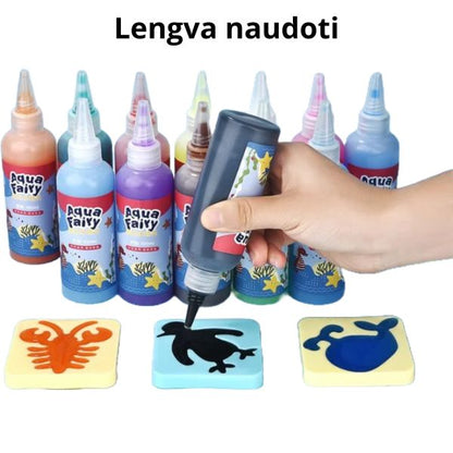 Magiškos vandens spalvos su formelėmis – kūrybai be netvarkos ir su begale vaizduotės