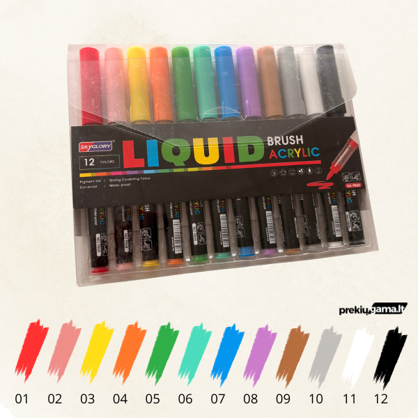 Akriliniai dažų markeriai – ryškios spalvos kūrybai ant bet kokio paviršiaus