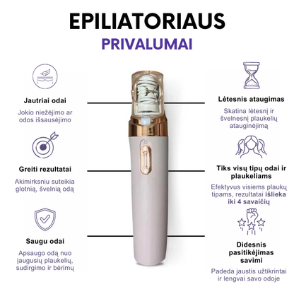 Viso kūno epiliatorius su LED šviesa – švelni ir ilgalaikė plaukelių šalinimo patirtis