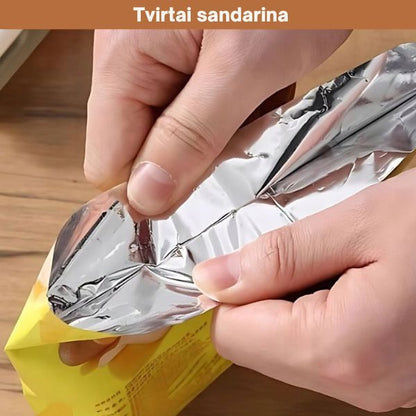 Belaidis maišelių sandariklis ir atidarytuvas – maistas išlieka šviežias ilgiau
