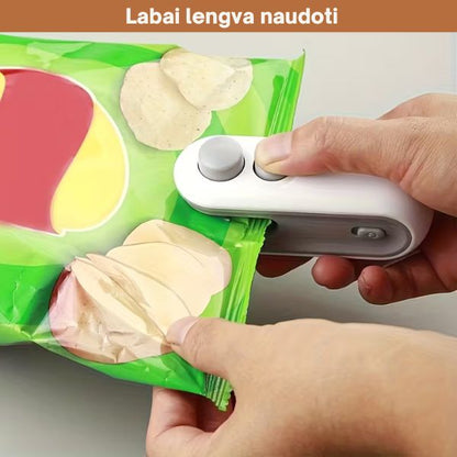 Belaidis maišelių sandariklis ir atidarytuvas – maistas išlieka šviežias ilgiau