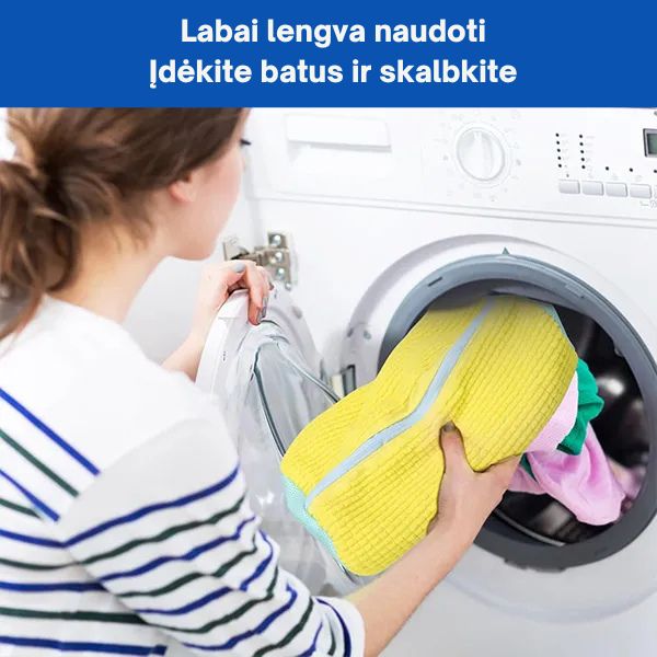 Skalbimo maišelis avalynei iš mikropluošto – saugus ir tylus batų skalbimas be pažeidimų