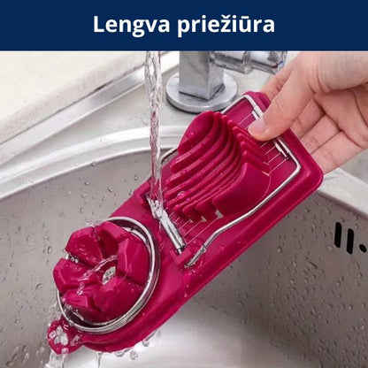 Kiaušinių pjaustyklė du viename – tobulai lygios riekelės ir skiltelės per sekundę