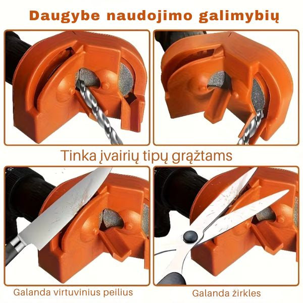 Universalus grąžtų galąstuvas – ilgaamžiškesni grąžtai be pastangų