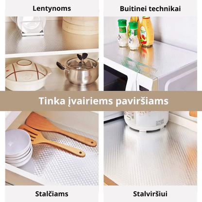 Apsauginė aliuminio folija virtuvei – švarūs paviršiai be riebalų ir dėmių
