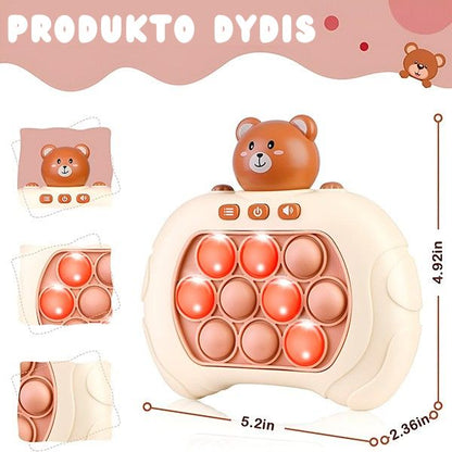 Interaktyvus vaikų reakcijos žaidimas su šviečiančiais mygtukais – lavina greitį ir atmintį