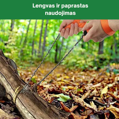Nešiojamas grandininis rankinis pjūklas su rankenomis – greitas ir patikimas pjovimas bet kur
