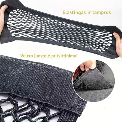Automobilio bagažinės tinklelis su velcro – tvarka ir saugumas kiekvienoje kelionėje