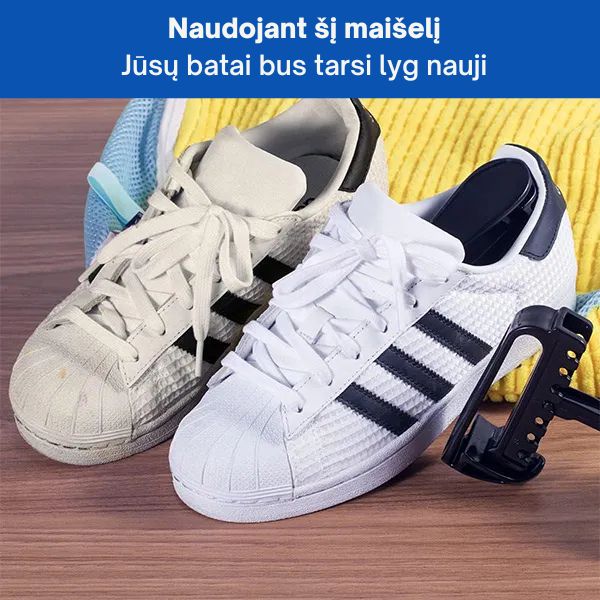 Skalbimo maišelis avalynei iš mikropluošto – saugus ir tylus batų skalbimas be pažeidimų