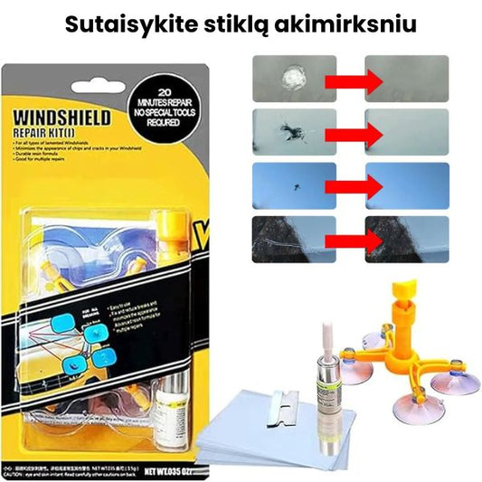 Stiklo įskilimų taisymo rinkinys