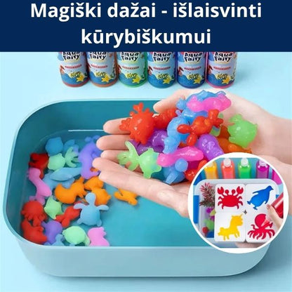 Magiškos vandens spalvos su formelėmis – kūrybai be netvarkos ir su begale vaizduotės