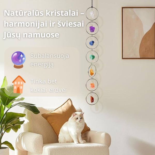 Chakrų dekoracija su natūraliais kristalais – harmonija Jūsų namams ir sielai